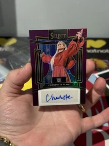 Charlotte Flair 2024 Panini Select WWE PURPLE PRIZM AUTO #31/35 SSP Rare - Bild 1 von 2