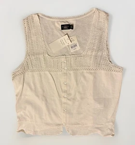 Double RL RRL Women’s Chic Cream Cotton Blend Lynn Cami Size 5 NWT - Picture 1 of 6