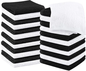 24 Pack Cotton Washcloths Set, 100% Ring Spun Cotton, Premium Quality Flannel... - Picture 1 of 8