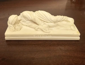 Sculpture of St. Cecilia Replica Catacombe Stepfano Maderno Figurine Italy 6" - Picture 1 of 5