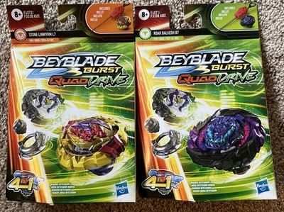 Lote de 2 Hasbro Beyblade Burst Quad Drive Roar BALKESH B7 y Linwyrm L7 Nuevos Foto 1 de 4