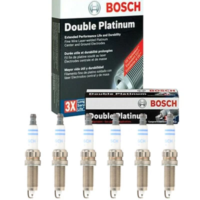 Bosch Double Platinum Spark Plug 6PCS for BMW 135i 335i 435i 535i 640i X1 X3 X4 - Image 1 of 2
