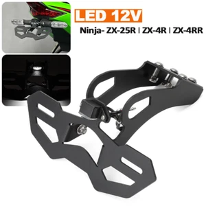 LED Tail Tidy License Number Plate Holder For KAWASAKI Ninja ZX-4R ZX-4RR ZX-25R - Picture 1 of 24