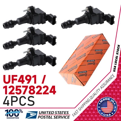 4 высокопроизводительные катушки зажигания для 07–15 Chevy Buick Saturn Pontiac G4 2,2 л 2,4 л - Изображение 1 из 4