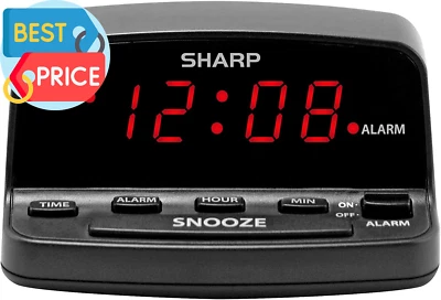 Despertador digital com controles de estilo teclado, bateria de backup, fácil de usar com - Imagem 1 de 4