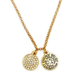 Chrysalis Good Fortune Gold Tone Crystal Necklace 22 inches Long  - Picture 1 of 1