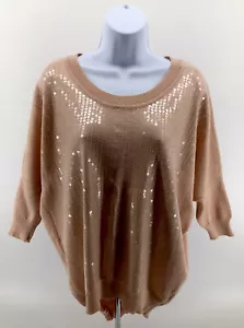 Love By Design Womens Sweater Size Small 3/4 Sleeve Flamingo Shimmering Pink - Picture 1 of 8