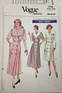 Abito Vogue 7723 modello cucito adulto taglia 14-18 busta non tagliata danneggiata - Foto 1 di 10