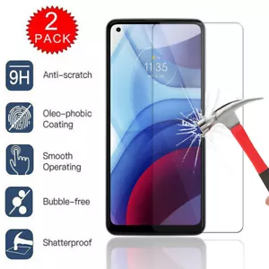 2Pack Motorola Moto G Stylus/G Power/G Play 2021 Tempered Glass Screen Protector - Picture 1 of 27