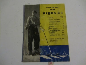 Argus C3 C 3 Kamera Bedienungsanleitung How to Use Owners Guide Booklet 1953 - Bild 1 von 2