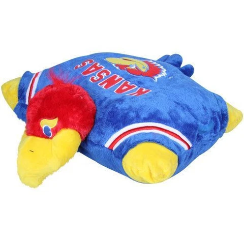 Kansas Jayhawks Large 18" Mascot Pillow Pet - NCAA Cover