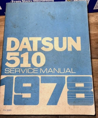 Manuale Di Riparazione DATSUN 510 Del 1978 Per Officina OEM - Immagine 1 di 3