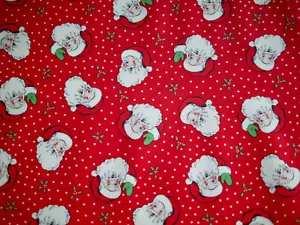 50 x 55 cm MODA laminierte Baumwolle, beschichteter Stoff, Weihnachtsmann - Bild 1 von 5