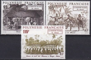 French Polynesia 1992 Yvert 410/12 Maohi World MNH VF - Picture 1 of 1