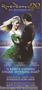 Folleto de promoción de eventos: Riverdance 20 años - The Anniversary Tour 2014 - Imagen 1 de 2