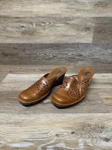 Clarks Colección Artesanal Cuero Marrón Tacón de Cuña Mula Para Mujer Talla 9 - Imagen 1 de 6