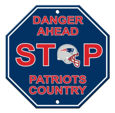Fremont Die NFL New England Patriots Stop Sign - Image 1 of 1