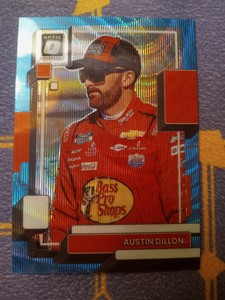 1x Austin Dillon 2023 Donruss Optic Carolina Blue Wave Near Mint