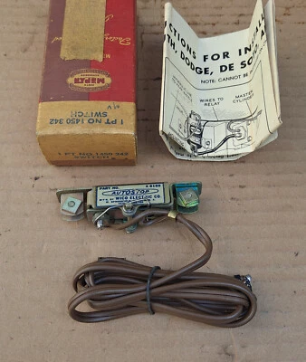 1946-1953 Plymouth Dodge DeSoto Chrysler NOS MoPar ПЕРЕКЛЮЧАТЕЛЬ ДРОССЕЛЬНОЙ ЗАСЛОНКИ AUTOSTOP - Изображение 1 из 3