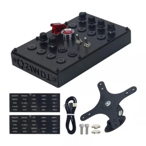 SIMDT Button Box SIM Racing Control Box Racing Simulator w/ Carbon Fiber PanelC7 - Picture 1 of 13