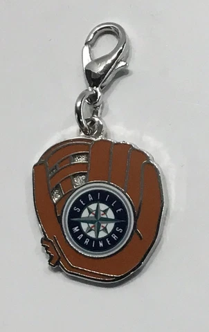 Seattle Mariners Baseball Glove Charm Lobster Clasp Officially Licensed Product Cover