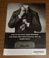 Seltene Werbung vintage GRUNDIG GV 464 HiFi-Spitzen-Videorecorder 1994
