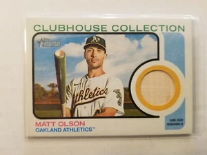 2022 Topps Heritage Clubhouse Collection Bat Relic Matt Olson #CC-MO Athletics - Picture 1 of 1