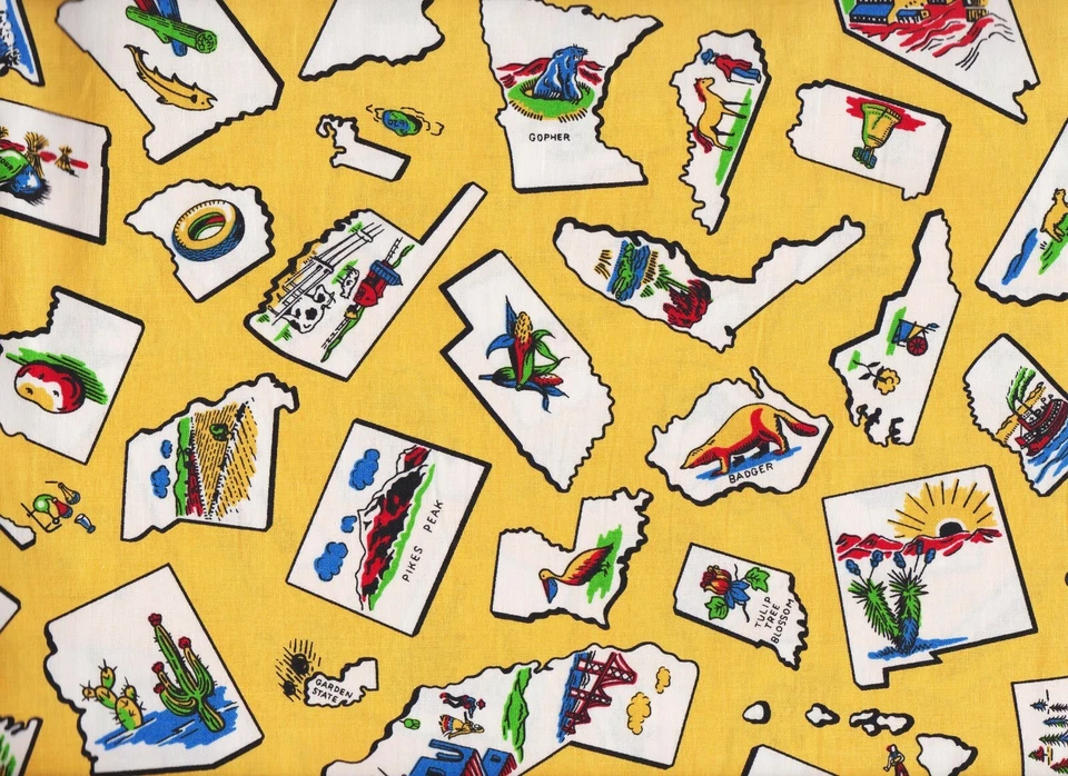 Tela de edredón 100 % algodón estampado amarillo por yarda Kaufman SEA to SHINING SEA por yarda Foto 1 de 2