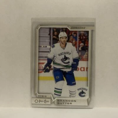 #177 Brandon Sutter Vancouver Canucks 2018-19 O-Pee-Chee Hockey Card JQ - Image 1 of 2