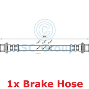 Manguera de goma flexible pinza de freno de disco Apec de 253 mm HOS3747 - Imagen 1 de 1