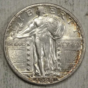 1928-S Standing Liberty Quarter, Large S, Choice Almost Uncirculated 0315-06 - Imagen 1 de 2