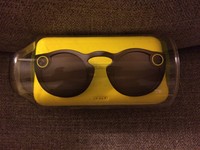 Snapchat Spectacles Glasses Black Used w/ Charging Cable and Case Yellow