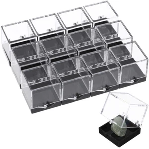 36 PCs Kunststoff Mineralproben Lagerfälle quadratische Probe Anzeigeboxen - Bild 1 von 11