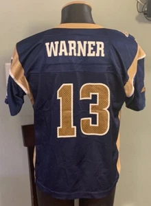 Kurt Warner St Louis Rams Jersey Youth XL Vintage Champion Blue - Picture 1 of 6