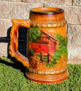 Vintage Norleans Japan XL Beer Stein Bar Mug Ceramic Tankard 13" Tall 2-Gal EUC - Picture 1 of 9