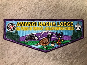 Mint OA Flap Lodge 47 Amangi Nacha Purple Border 100th Anniversary - Picture 1 of 2