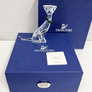 Swarovski Crystal The Cat With Green Collar NIB 289478 A 7685 NR 000 002 - Picture 1 of 12