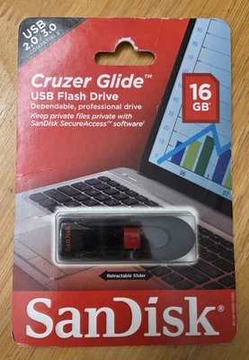 SanDisk Cruzer Glide 16GB USB Flash Drive BRAND NEW 📦 Fast 🚚 - Image 1 of 2