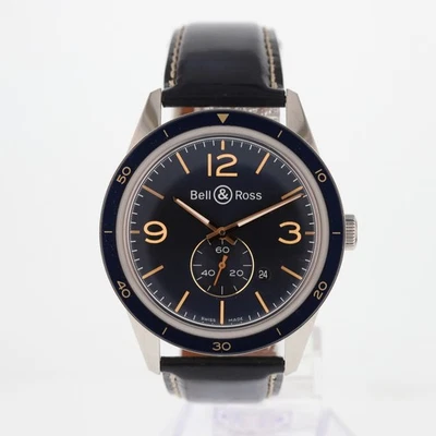 Bell & Ross Aeronavale 42mm Blue Dial Automatic Leather Strap Men's Wristwatch - Image 1 of 4