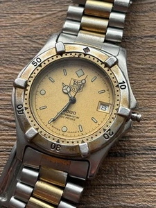 HEUER TAGHEUER 964.013 old logo gold Working Extremely rare - Picture 1 of 24
