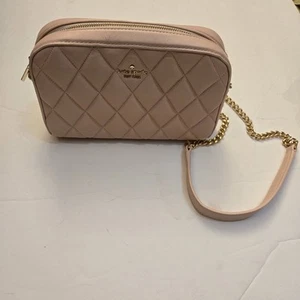 Kate Spade Conch Pink Quilted Carey Chain Camera Bag KA592 Purse Cross Body - Bild 1 von 6