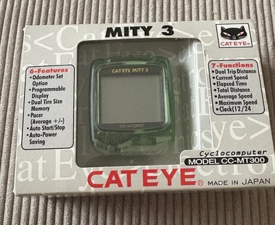 Cat Eye CatEye Mity 3 Cyclocomputer CC-MT300, Transparent Green - Imagen 1 de 4