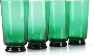 Crispa 4 Stück 18 Unzen Handgefertigt Hi Ball Glaswaren Set-Jadegrün - Bild 1 von 6
