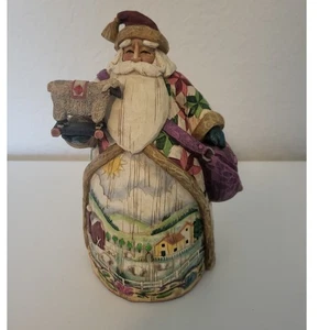 Jim Shore Heartwood Creek O'er the Fields We Go Santa Coleccionable 2003 Ovejas - Imagen 1 de 7