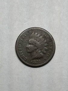 centesimo testa di indiano 1874, penny - Foto 1 di 3