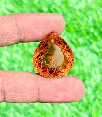 Golden Shiny Heart Shape Yellow Citrine Excellent Cut Gemstone Use For Pendent - Image 1 of 4