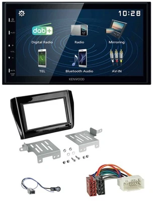 Kenwood 2DIN Bluetooth MP3 USB DAB Autoradio für Suzuki Swift ab 17 schwarz glän - Bild 1 von 4