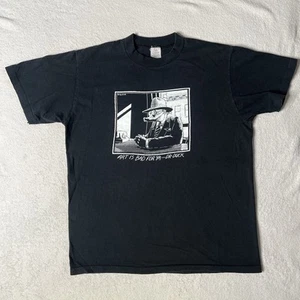 Vintage 1981 Art Is Bad For Ya Dr. Duck Black T-Shirt Medium Tee 80s B. Litz - Picture 1 of 18