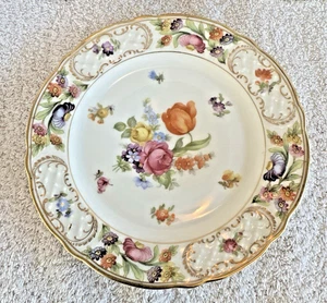 Kaiserin Dresden Blumen Salatteller Orange Tulpe Schumann Germany 7 3/4" - Bild 1 von 10
