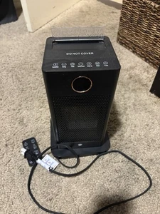 Ceramic Space Heater w/ Remote – Oscillating, Timer, Adjustable Temp, Black - Picture 1 of 4